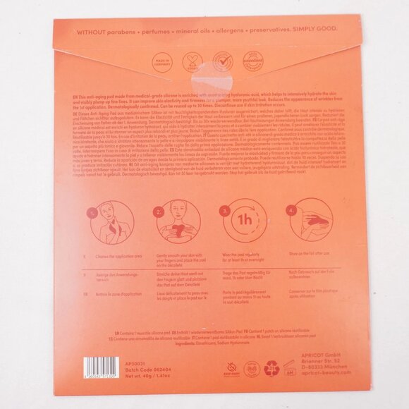Apricot Liberte decollete pad chest 30x reusable wrinkle reduction vegan sealed - Picture 3 of 10